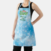 Naam toevoegen die overeenkomt met kerstblauw schort (Insitu)