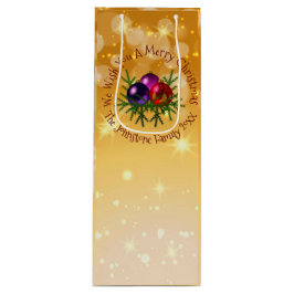 Naam toevoegen die overeenkomt met Kerstmis op Gol Wijn Cadeautas