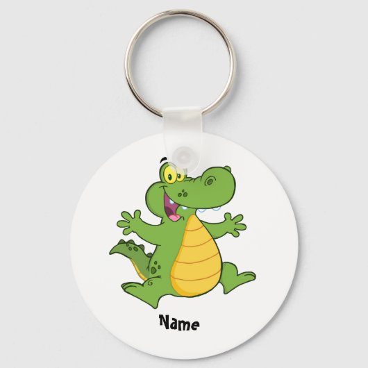 Naam toevoegen DRAGON cartoon Kinderen Sleutelhanger (Voorkant)