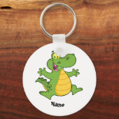 Naam toevoegen DRAGON cartoon Kinderen Sleutelhanger (Voorkant)