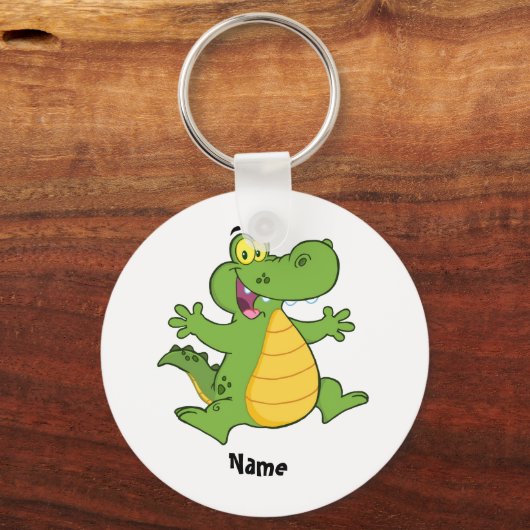 Naam toevoegen DRAGON cartoon Kinderen Sleutelhanger (Voorkant)