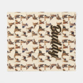 Naam toevoegen, Duitse herder Fleece Deken (Voorkant (Horizontaal))