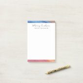 Naam toevoegen Eenvoudige Abstracte bruine & blauw Post-it® Notes (Op bureau)