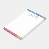 Naam toevoegen Eenvoudige Abstracte bruine & blauw Post-it® Notes (Schuin)
