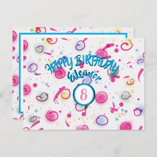 NAAM TOEVOEGEN EN JAAR AANPASSEN OP GELUKKIGE VERJ BRIEFKAART (Voorkant / Achterkant)