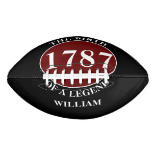 Naam toevoegen en Jaar Birthday Black American Football