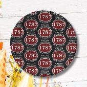 Naam toevoegen en Jaar Birthday Black Papieren Bordje