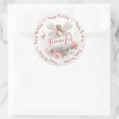 Naam toevoegen Fairy Princess Ronde Sticker (Tas)