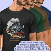 Naam toevoegen Fantasy stoommachine locomotief sch T-shirt