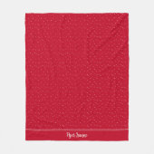 Naam toevoegen Feestelijke rode roze polka dot ker Fleece Deken (Voorkant)