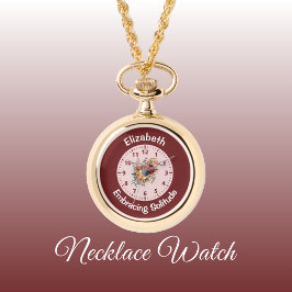 Naam toevoegen floral introvert solitude pink horloge