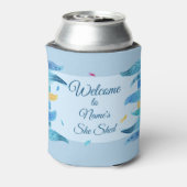 Naam toevoegen Geef Tekst uit Ze heeft Boho Blue F Blikjeskoeler (Blikje Achterkant)