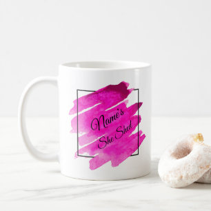Naam toevoegen Geef Tekst uit Zij de Roze Penseels Koffiemok