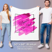 Naam toevoegen Geef Tekst uit Zij vormde Mauve Pen Fleece Deken