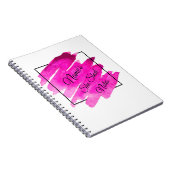 Naam toevoegen Geef Tekst uit Zij vormde Mauve Pen Notitieboek (Rechterzijde)