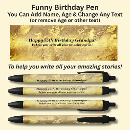 Naam toevoegen, Gelukkige Verjaardag Om uw verhale Zwarte Inkt Pen