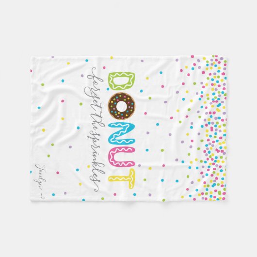 Naam toevoegen - Gepersonaliseerd Vergeet de sprin Fleece Deken (Voorkant (Horizontaal))