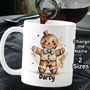 Naam toevoegen, Gingerbread Man voor Kerstmis Koffiemok