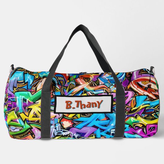 Naam toevoegen Graffiti Abstract Plunjezak (Voorkant)