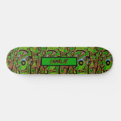 Naam toevoegen: Groen bruin graffiti skateboard (Horizontaal)