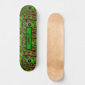 Naam toevoegen: Groen bruin graffiti skateboard (Voorkant)
