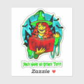 Naam toevoegen: Groen Geel Rood Witch Divine Signs Sticker (Vel)