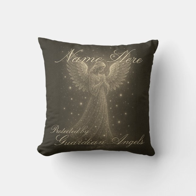 Naam toevoegen Guardian Angel Kussen (Voorkant)