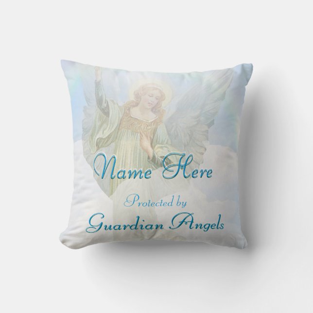 Naam toevoegen |Guardian Angel Pillow Kussen (Voorkant)