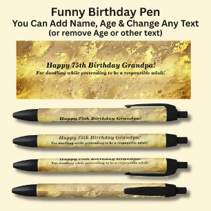 Naam toevoegen, Happy Birthday & Doodling Message Zwarte Inkt Pen