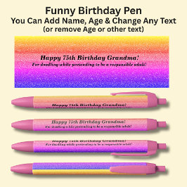 Naam toevoegen, Happy Birthday & van Grandkids Pen