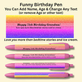 Naam toevoegen, Happy Birthday & van Grandkids Pen