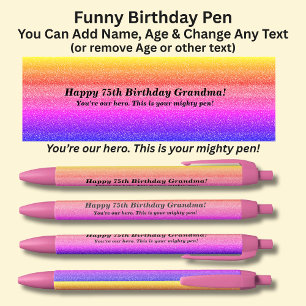Naam toevoegen, Happy Birthday & van Grandkids Pen