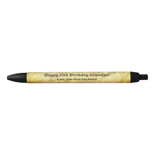 Naam toevoegen, Happy Birthday & van Grandkids Zwarte Inkt Pen (Voorkant)