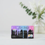 Naam toevoegen Holograph Drips Modern Credit Kaart Visitekaartje (Staand voorkant)