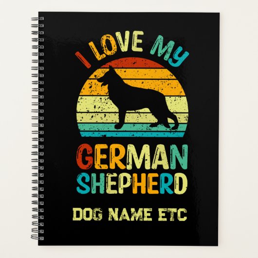 Naam toevoegen - Ik hou van mijn Duitse Shepherd D Planner (Voorkant)