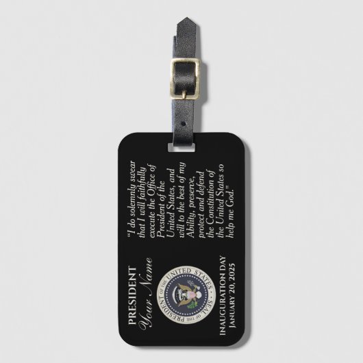 Naam toevoegen Inauguratiedag 20 januari 2025 Bagagelabel (Voorkant (verticaal))