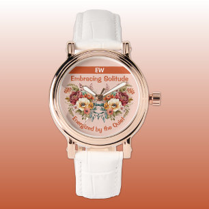 Naam toevoegen introvert solitude floral sinaasapp horloge