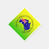 Naam toevoegen Jaar Australië Dag BBQ Cocktail Servet (Hoek)