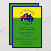 Naam toevoegen Jaar Datum Australië Dag Groene Gou Kaart (Voorkant / Achterkant)