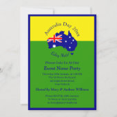 Naam toevoegen Jaar Datum Australië Dag Groene Gou Kaart (Voorkant)