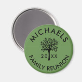 Naam toevoegen Jaar Familiereünie Souvenir Gift Magneet (Voorkant / Achterkant)
