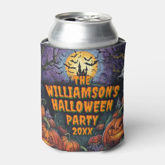 Naam toevoegen Jaar Halloween Party 12oz Blikjeskoeler (Blikje Voorkant)