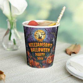 Naam toevoegen Jaar Halloween Party 8pz Papieren Bekers