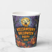 Naam toevoegen Jaar Halloween Party 8pz Papieren Bekers (Achterkant)