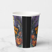 Naam toevoegen Jaar Halloween Party 8pz Papieren Bekers (Rechts)
