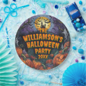Naam toevoegen Jaar Halloween Party 9" Papieren Bordje (Feest)