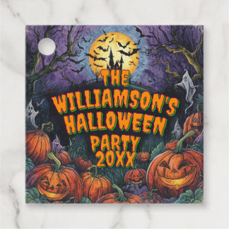 Naam toevoegen Jaar Halloween Party Bedankjes Labels