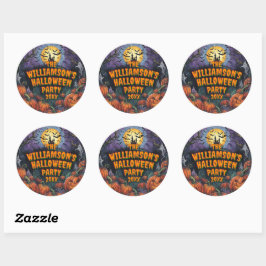 Naam toevoegen Jaar Halloween Party Ronde Sticker
