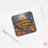 Naam toevoegen Jaar Halloween Party Vierkante Sticker (Envelop)