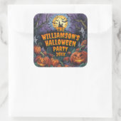 Naam toevoegen Jaar Halloween Party Vierkante Sticker (Tas)